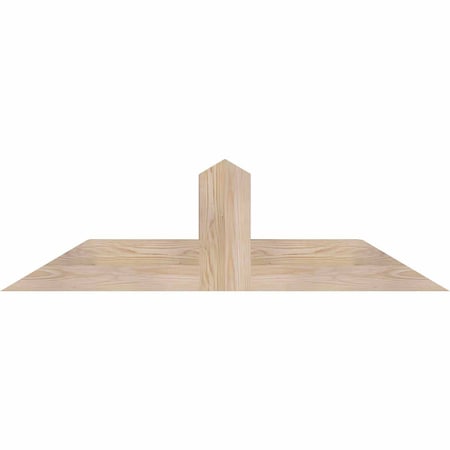 Ekena Millwork Portland Smooth Timber Gable Bracket, Douglas Fir, 48"W x 14"H x 5 1/2"D x 5 1/2"F, 7/12 Pitch GBW048X14X0606POR00SDF